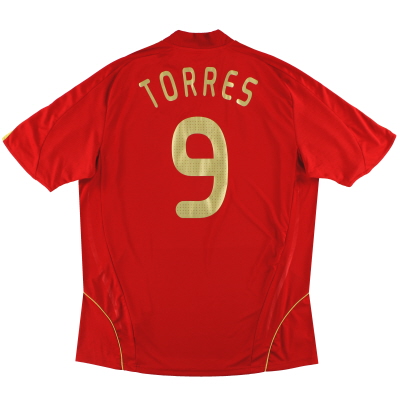 2008-10 Spain adidas Home Shirt Torres #9 XL