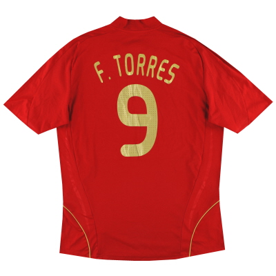 2008-10 Spain adidas Home Shirt F.Torres #9 XL 