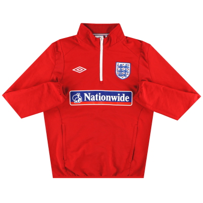 Camiseta de entrenamiento con cremallera de 2009/10 Umbro de Inglaterra 1-4 M