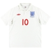 2009-10 England Umbro 'South Africa' Home Shirt Rooney #10 M