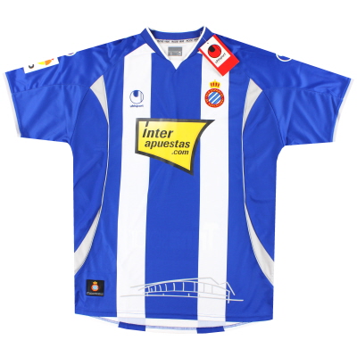 2009–10 Espanyol uhlsport Heimtrikot *mit Etiketten* XL