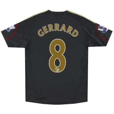 Maglia da trasferta adidas Liverpool 2009-10 Gerrard #8 M.Boys