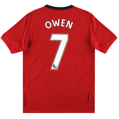 Kemeja Kandang Manchester United 2009-10 Owen #7 XL.Boys