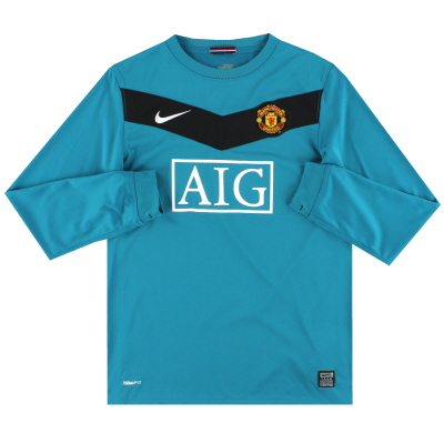 2009-10 Manchester United Nike Goalkeeper Shirt L.Boys 