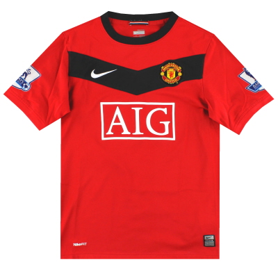 2009-10 Manchester United Nike Home Shirt M.Boys 