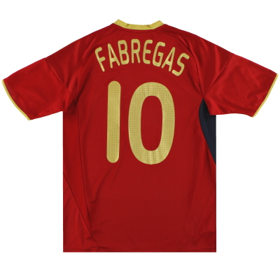 2009 Spagna adidas Confederations Cup Home Maglia Fabregas # 10 XL.Ragazzi