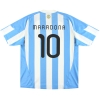 2010-11 Argentinië adidas thuisshirt Maradona #10 XXL