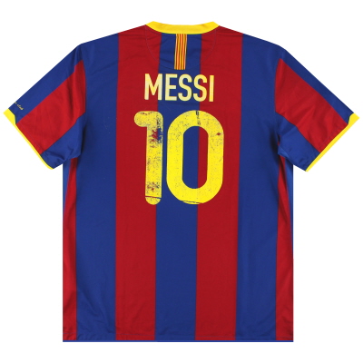 2010-11 Barcelona Nike Thuisshirt Messi #10 XL