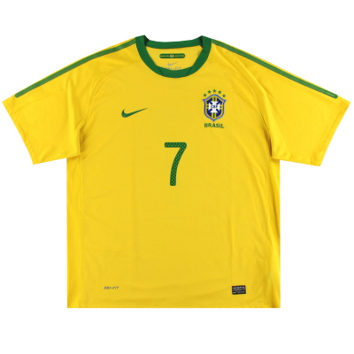 2010-11 Brazil Nike Home Shirt #7 XL