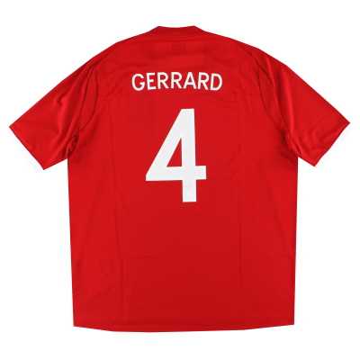 2010-11 England Umbro Auswärtstrikot Gerrard #4 *Mint* L