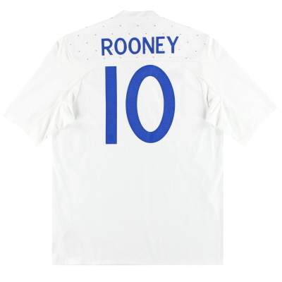 Camiseta de la primera equipación de Umbro Inglaterra 2010-11 Rooney # 10 XL