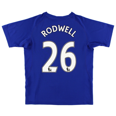 Camiseta de local del Everton Le Coq Sportif 2010-11 Rodwell # 26 L
