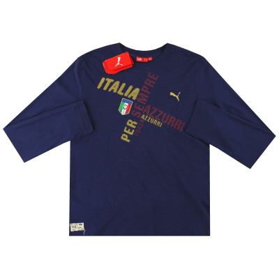 T-shirt grafica Puma Italia 2010-11 L/S *BNIB* XL