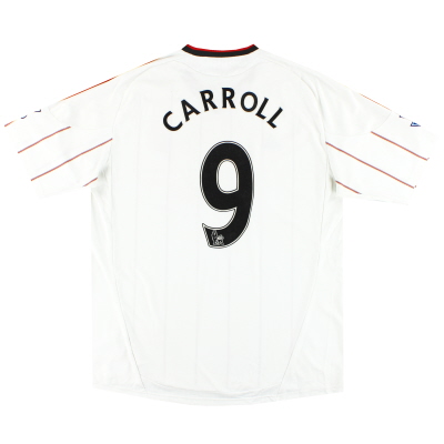 Camiseta adidas de visitante del Liverpool 2010-11 Carroll # 9 XXL