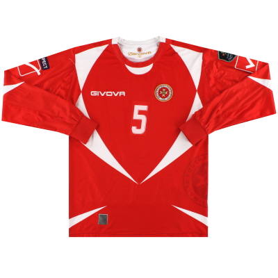 2010-11 Malta Givova Match Issue Home Shirt #5 L/S L 