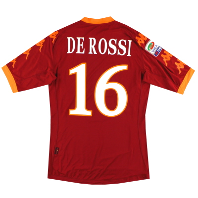 2010-11 Roma Kappa Home Shirt De Rossi #16 *As New* L 
