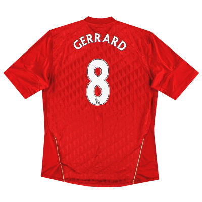 2010-12 Liverpool maillot domicile adidas Gerrard # 8 XL