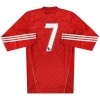 2010-12 Liverpool Techfit Player Issue Home Shirt L/S #7 L