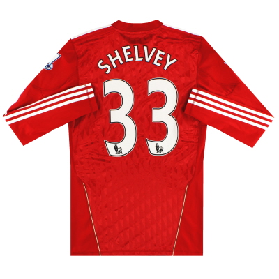 2010-12 Liverpool Techfit Player Issue Home Shirt Shelvey # 33 * Mint * L / SL