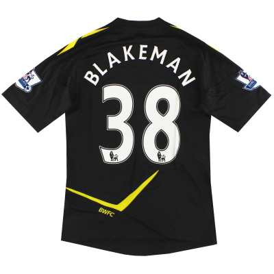 2011-12 Pemain Bolton Reebok Mengeluarkan Kaos Tandang Blakeman #38 *Seperti Baru* M