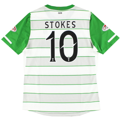 2011-12 Celtic Match Issue Away Shirt Stokes # 10 XL