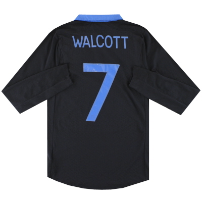 Camiseta de visitante Umbro de Inglaterra 2011-12 Walcott # 7 L / SM