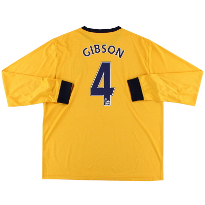 2011-12 Everton Away Shirt Gibson # 4 L / S XL