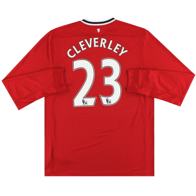 Maillot domicile Nike Manchester United 2011-12 Cleverley # 23 L / SL