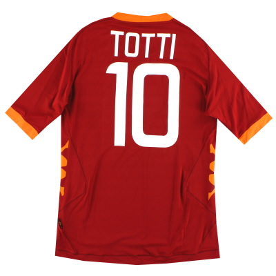 2011-12 Roma Kappa Home Shirt Totti #10 *Seperti Baru* XL