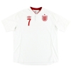 2012-13 England Umbro Home Shirt Walcott #7 XXL