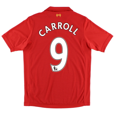 2012-13 Liverpool Warrior Home Shirt Carroll #9 S 