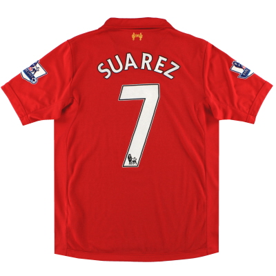 2012-13 Liverpool Home Shirt Suarez #7