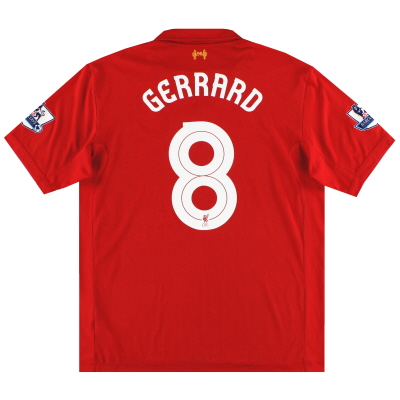 2012-13 Liverpool Warrior thuisshirt Gerrard #8 XXL