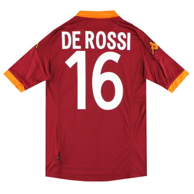 2012-13 Roma Home Shirt De Rossi # 16 * avec étiquettes * L