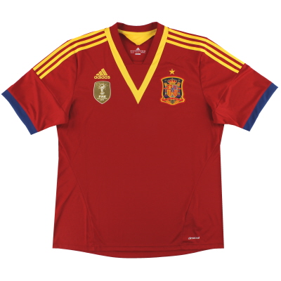 Camiseta de la 2012a equipación de España adidas 13-XNUMX * Como nueva * XL