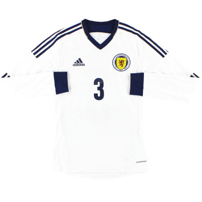 2012-14 Scotland adidas Formotion Player Issue Away Shirt L/S #3 *As New* S