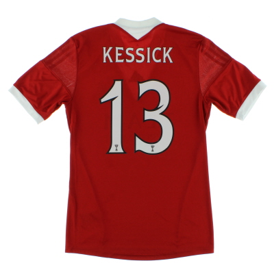 2013-14 Aberdeen Player Issue Home Shirt Kessick # 13 M
