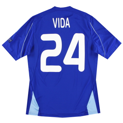 2013-14 Dynamo Kiev adidas Match Issue Maglia da trasferta Vida # 24 M