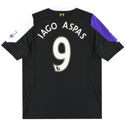 2013-14 Liverpool Warrior Third Maillot Iago Aspas #9 XXL