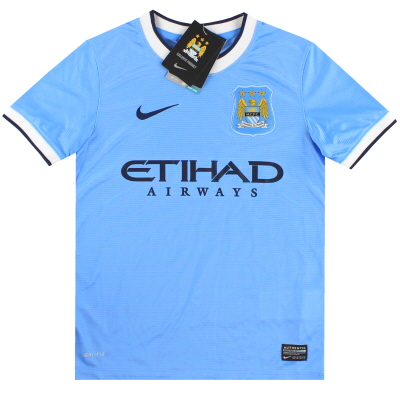 Camiseta Nike de local del Manchester City 2013-14 *BNIB* XS.Niños