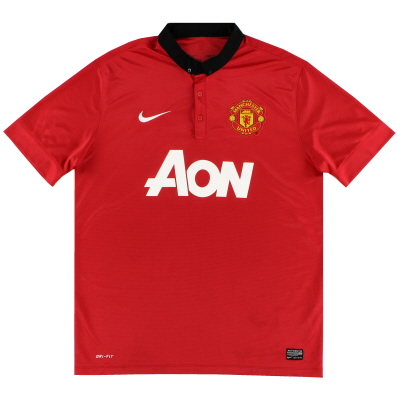 2013-14 Manchester United Nike Maillot Domicile *Menthe* XL