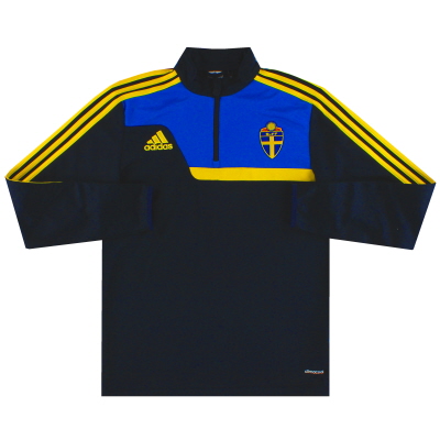 2013-14 Zweden Adidas trainingstop met 1/4 rits L