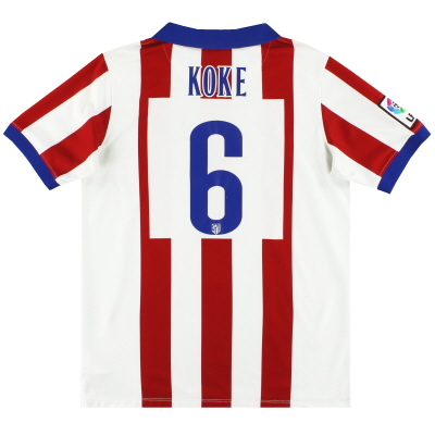 2014-15 Atletico Madrid Nike Home Shirt Koke #6 XL.Boys 