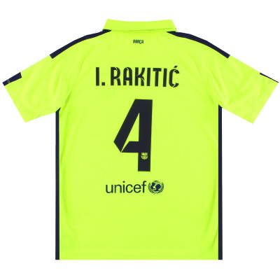 2014-15 Barcelona Nike Третья рубашка I.Rakitic #4 XL.Мальчики