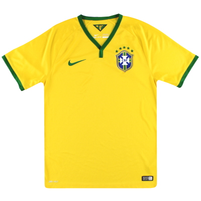 2014-15 Brazil Nike Home Shirt #10 L 