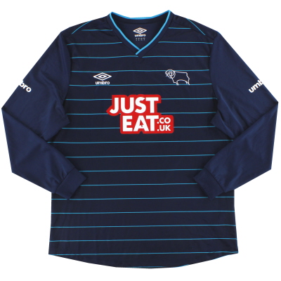 2014-15 Derby County Umbro Away Shirt L/S * Comme neuf * XL