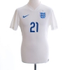 2014-15 England Player Issue 'Authentic' Home Shirt Barkley #21 S