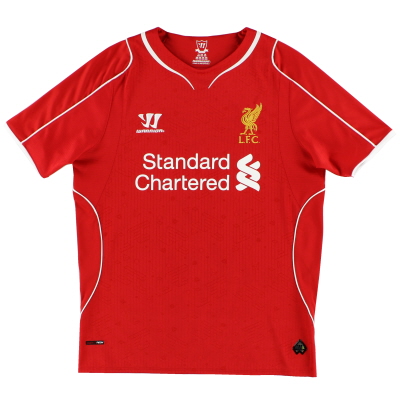 2014-15 Liverpool Warrior Home Shirt *Mint* L 