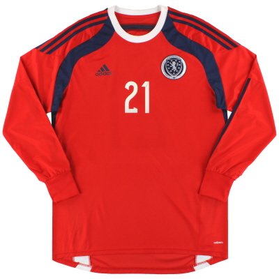 2014-15 Schottland adidas adizero Torwarthemd # 21 * Neuwertig *