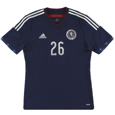 2014-15 Scotland adidas adizero Player Issue Home Shirt #26 *As New* L 